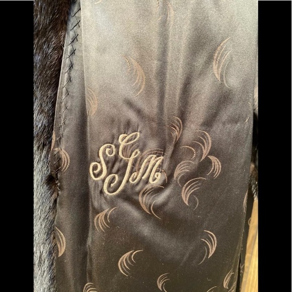 VINTAGE TIBOR FURS FULL LENGTH REAL BLACK MINK FUR COAT - Sized(4-6) - Picture 11 of 12